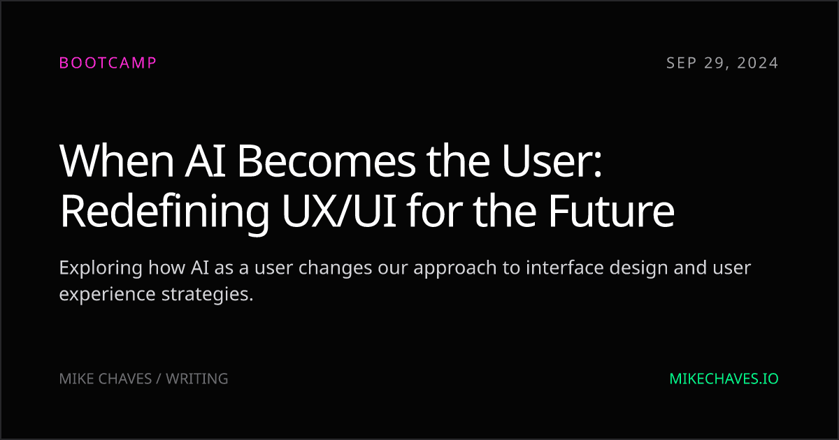 When AI Becomes the User: Redefining UX/UI for the Future article preview