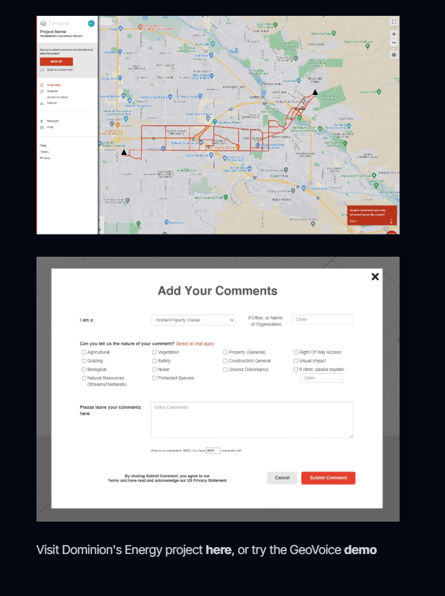 GeoVoice: Structured comment workflow