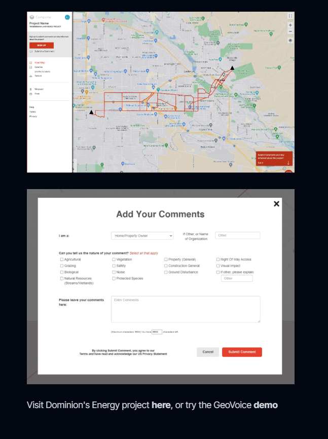 GeoVoice: Structured comment workflow