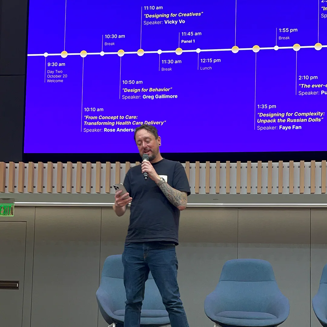 Mike Chaves presenting at the Adobe Experiential Horizons Symposium