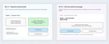 Playfold: Private-result alternatives: inline receipt and dedicated page