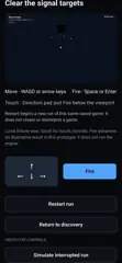 Playfold: Mobile player scrolled to movement, Fire and Restart