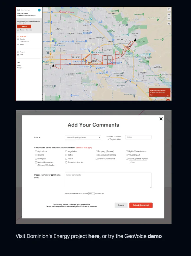 GeoVoice: Structured comment workflow