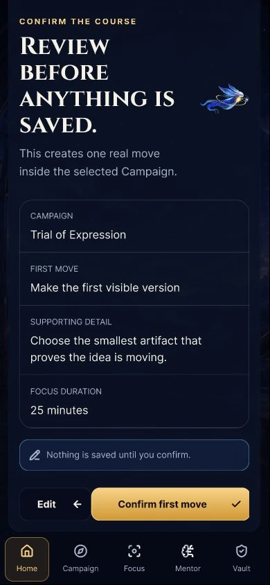 Wizzo: Mobile: a reachable confirmation