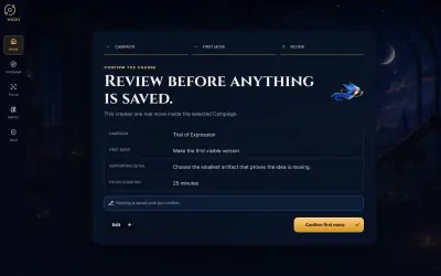 Wizzo: Onboarding: review before commitment
