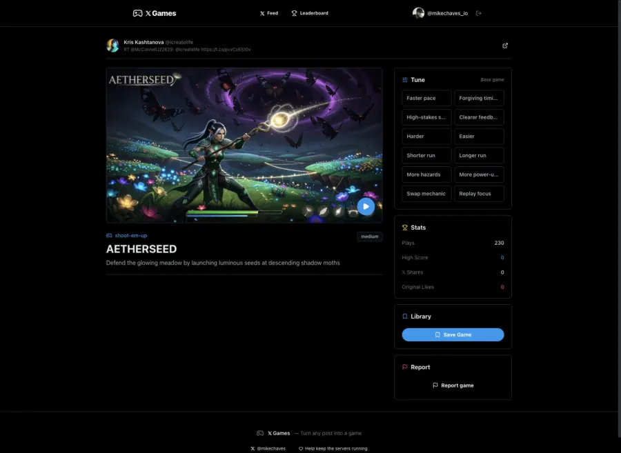 Playfold project interface